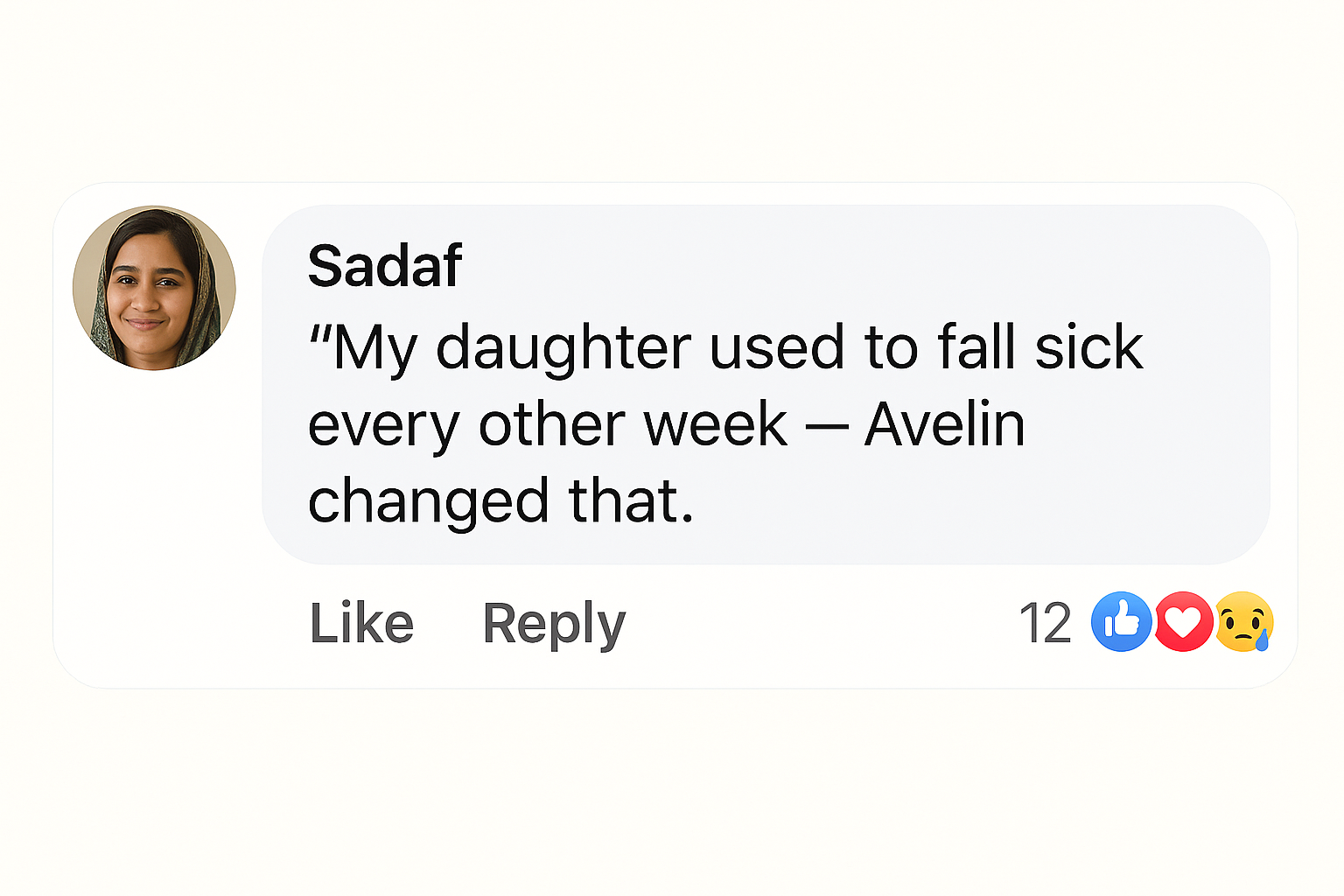 Testimonial from Sadaf