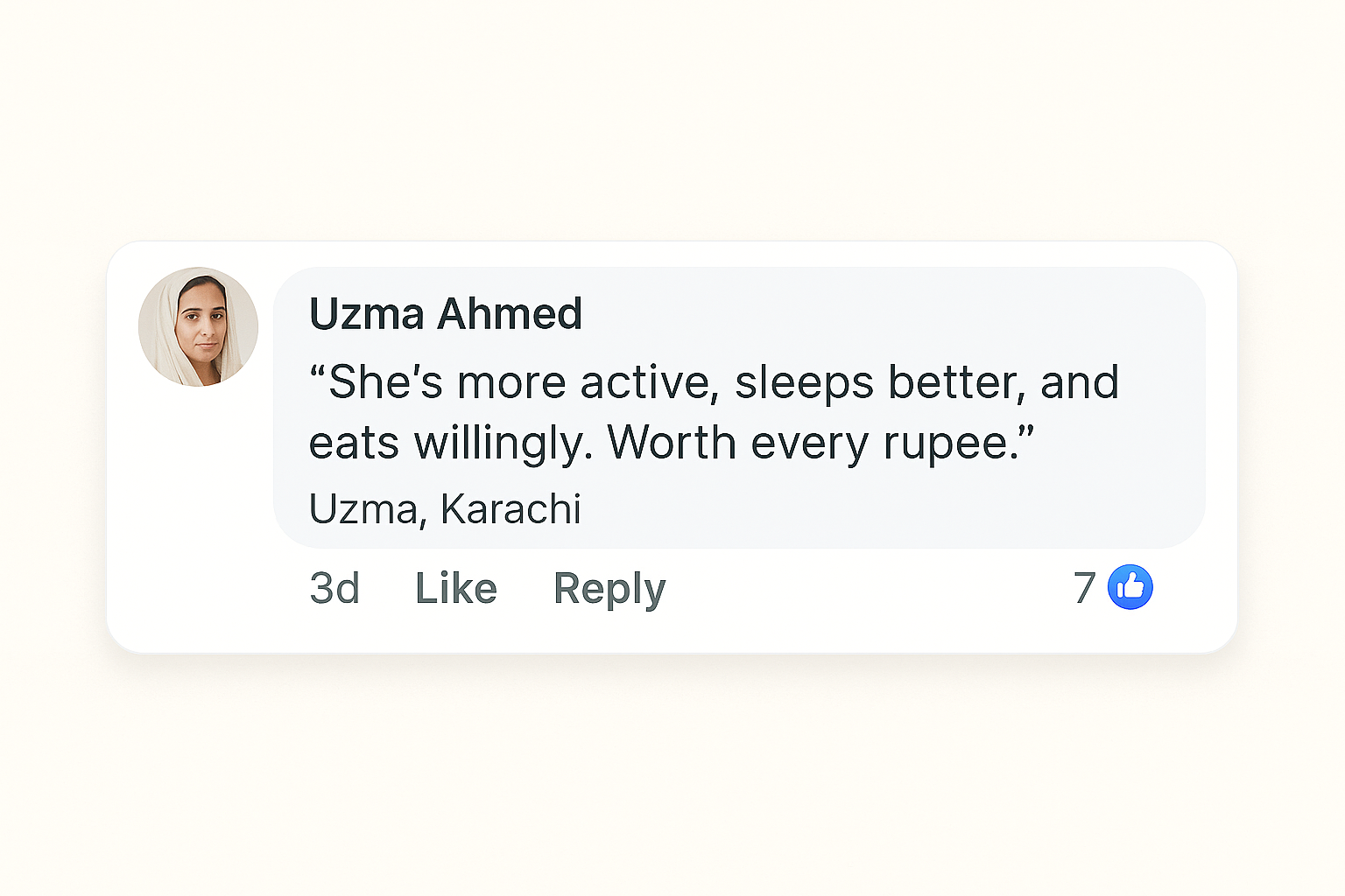 Testimonial from Uzma